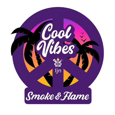 Cool Vibes Smoke & Flame logo